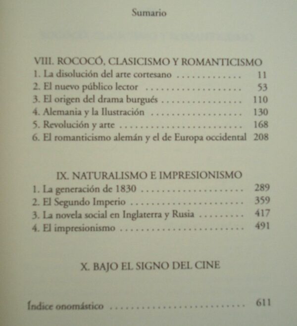 Historia Social de la Literatura y el Arte. Arnold Hauser. RBA, 2005, 2 tomos - Imagen 4